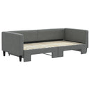 daybed med udtræk 100x190 cm stof mørkegrå
