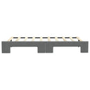 daybed med udtræk 100x190 cm stof mørkegrå