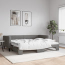 daybed med udtræk 100x190 cm stof mørkegrå