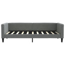 daybed med udtræk og skuffer 100x190 cm stof mørkegrå