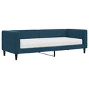 daybed med madras 80x200 cm velour blå