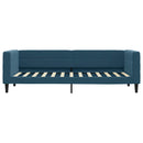 daybed med madras 80x200 cm velour blå