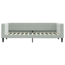 daybed med madras 80x200 cm velour lysegrå