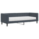 daybed med madras 80x200 cm velour mørkegrå