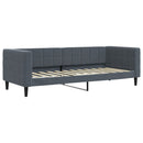 daybed med madras 80x200 cm velour mørkegrå