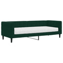 daybed med madras 80x200 cm velour mørkegrøn