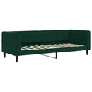 daybed med madras 80x200 cm velour mørkegrøn