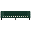 daybed med madras 80x200 cm velour mørkegrøn