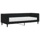 daybed med madras 80x200 cm velour sort