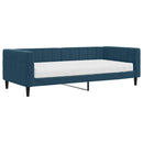 daybed med madras 90x200 cm velour blå