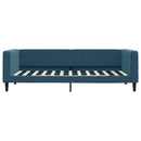 daybed med madras 90x200 cm velour blå