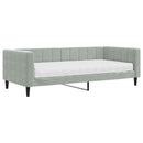 daybed med madras 90x200 cm velour lysegrå