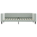 daybed med madras 90x200 cm velour lysegrå
