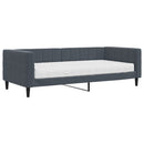daybed med madras 90x200 cm velour mørkegrå