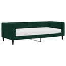 daybed med madras 90x200 cm velour mørkegrøn