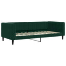 daybed med madras 90x200 cm velour mørkegrøn