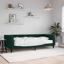 daybed med madras 90x200 cm velour mørkegrøn