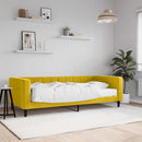 daybed med madras 90x200 cm velour gul