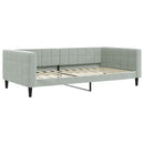 daybed med madras 100x200 cm velour lysegrå