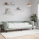 daybed med madras 100x200 cm velour lysegrå