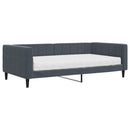 daybed med madras 100x200 cm velour mørkegrå