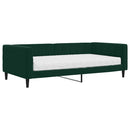 daybed med madras 100x200 cm velour mørkegrøn