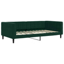 daybed med madras 100x200 cm velour mørkegrøn