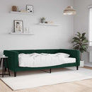 daybed med madras 100x200 cm velour mørkegrøn