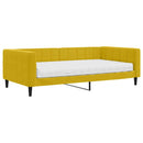 daybed med madras 100x200 cm velour gul