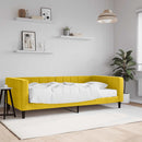 daybed med madras 100x200 cm velour gul