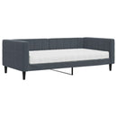 daybed med madras 90x190 cm velour mørkegrå