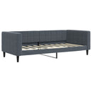 daybed med madras 90x190 cm velour mørkegrå