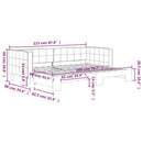 daybed med udtræk 80x200 cm velour blå