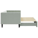 daybed med udtræk 80x200 cm velour lysegrå