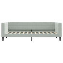 daybed med udtræk 80x200 cm velour lysegrå