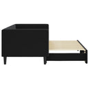 daybed med udtræk 80x200 cm velour sort