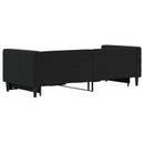 daybed med udtræk 80x200 cm velour sort