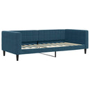 daybed med udtræk 90x200 cm velour blå