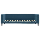 daybed med udtræk 90x200 cm velour blå