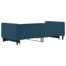 daybed med udtræk 90x200 cm velour blå