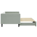 daybed med udtræk 90x200 cm velour lysegrå
