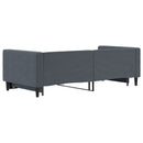 daybed med udtræk 90x200 cm velour mørkegrå