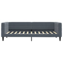 daybed med udtræk 90x200 cm velour mørkegrå