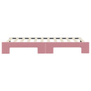 daybed med udtræk 90x200 cm velour lyserød