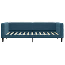 daybed med udtræk 100x200 cm velour blå