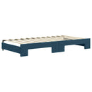 daybed med udtræk 100x200 cm velour blå