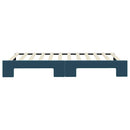 daybed med udtræk 100x200 cm velour blå