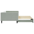 daybed med udtræk 100x200 cm velour lysegrå