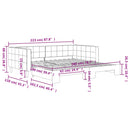 daybed med udtræk 100x200 cm velour lysegrå