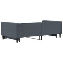 daybed med udtræk 100x200 cm velour mørkegrå